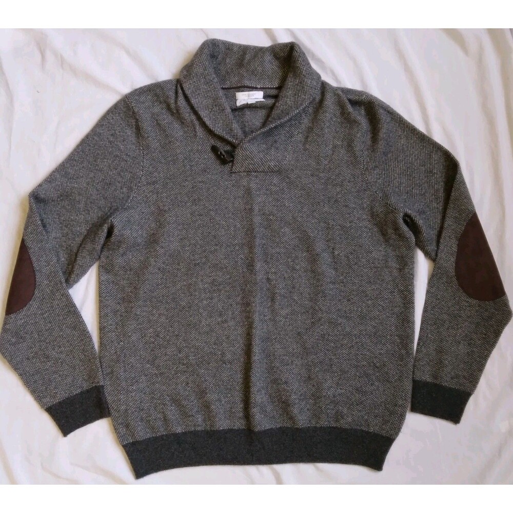 John W. Nordstrom Cashmere Sweater Elbow Patches Preppy Grandpacore Men's Size L